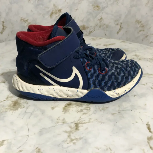 Nike KD Trey 5 Youth Kids Sz 12C Basketball Shoes Blue Red Mid Trainer Sneakers