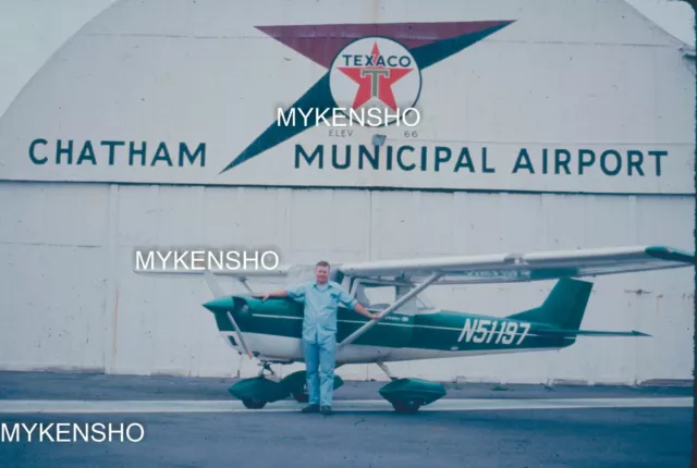 35 mm slide Vintage photo slide Chatham Municipal Airport airplane 1970's plane