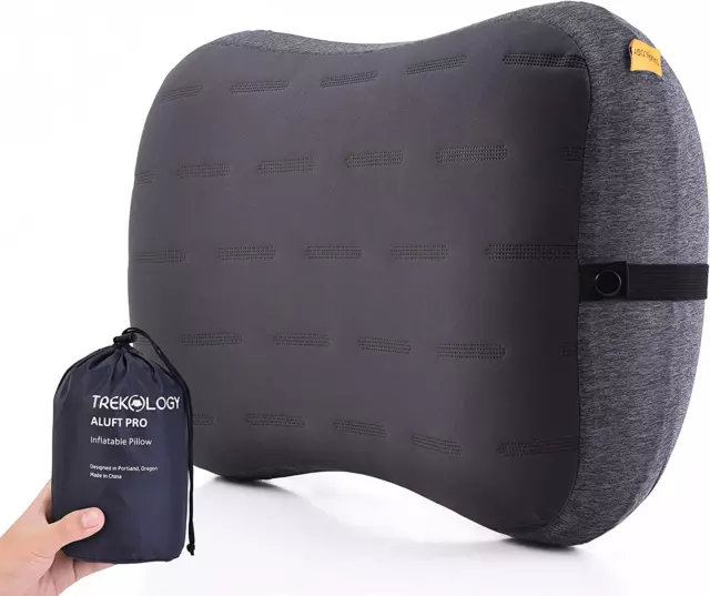 TREKOLOGY Aluft Pro Large Inflatable Pillows for Camping, Pillow for Adults, Up