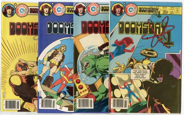 Doomsday + 1  #9, 10, 11, 12  avg. VF/NM 9.0  Charlton  1978  No Reserve