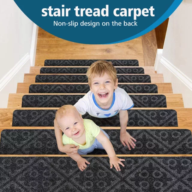 Alfombra de escalera interior antideslizante alfombra alfombra sin deslizamiento escaleras bandas de rodadura