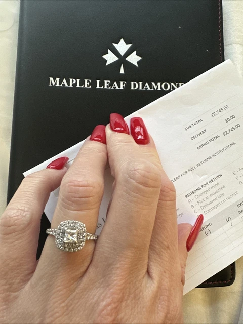 Maple leaf diamonds 18ct white gold shop diamond solitaire ring