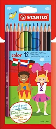 STABILO Etui de 12 Crayons de couleur COLOR Assortis