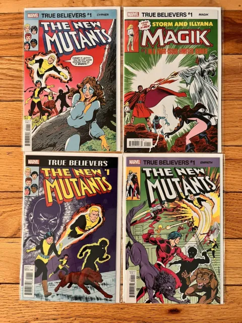 The New Mutants True Believers lot 4 Comics #1 Empath Magik Cypher X-Men Marvel