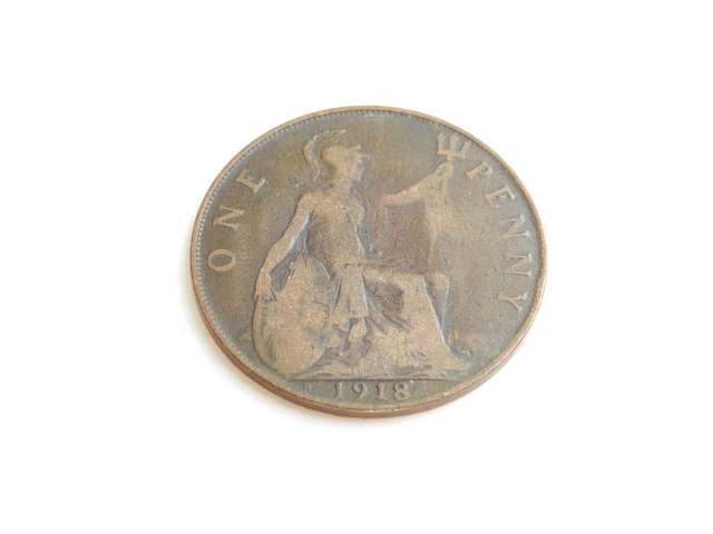 rare-1918-h-king-george-v-collectable-penny-coin-struck-at-the-heaton