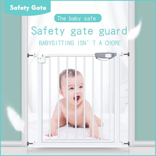 Adjustable Baby Safety Gate Extension Metal Pet Dogs Stair Security Barrier Door 2