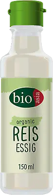 (21 EUR/l) 6x150ml Aceto di Viaggio Bio BIOASIA 3,5% Acido, Aceto per Sushi BIO