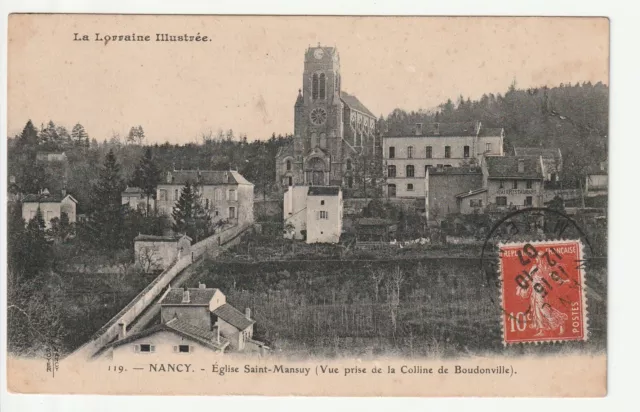 NANCY - Meurthe & Moselle - CPA 54 - Eglise Saint Mansuy Colline de Boudonville
