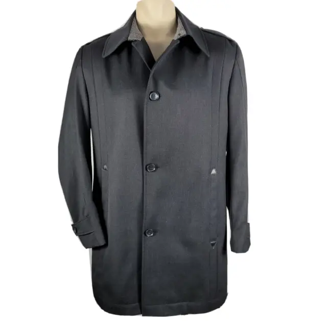 Hugo Boss Mens DAZE Charcoal Gray Wool Dressy Coat Jacket Sz 42R