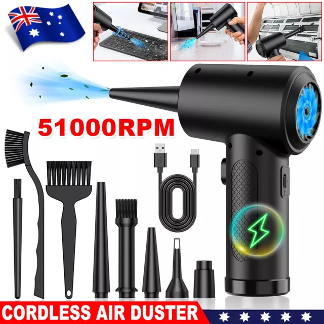 51000RPM Cordless Air Duster Portable Home Car Computer Dust Blower Cleaner AU
