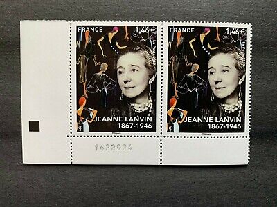 Paire timbres France 2017 YT 5170 Jeanne Lanvin 