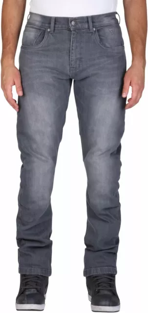 MODEKA Motorradjeans GLENN II 2 soft wash grey CE A Aramid Protektoren Gr. 34/30