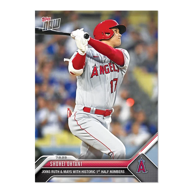 SHOHEI OHTANI HISTORIC Numbers Ruth & Mays 2023 MLB TOPPS NOW Carta 542