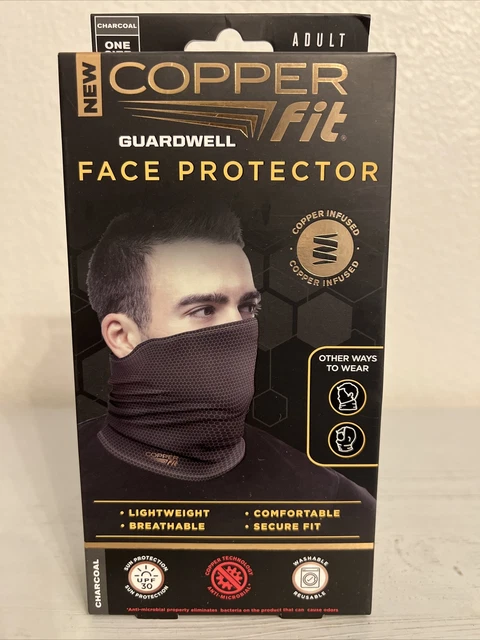 Copper Fit Face Protector Adult Unisex One Size Fits Most Charcoal (Brand New)