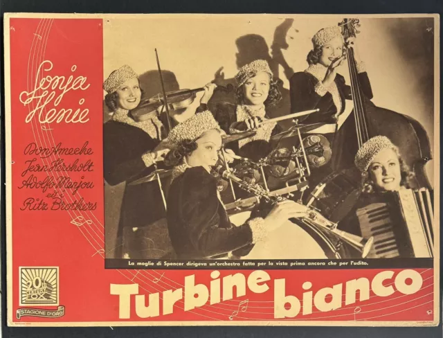 Turbine bianco 1942 Fotobusta 35*50 Orig.Movie poster  Don Ameche, S.Henie