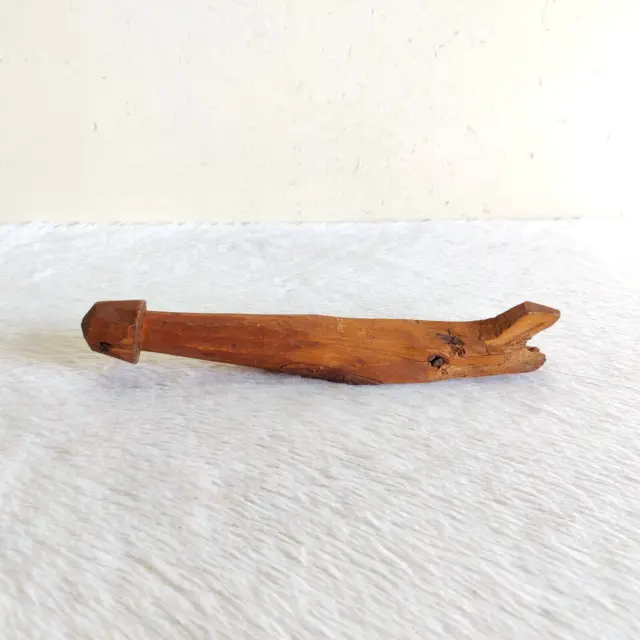 Vintage Old Handcrafted Wooden Wall Hook Hanger Rare Decorative Collectible W306 3
