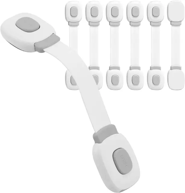 BillyBath Premium Baby Cabinet Lock, Pack of 6 Child Safety for Cupboard, Toilet