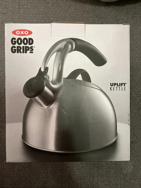 OXO Uplift Good Grips 2 Qt/1.9L Stainless Steel Brushed Finish Tea Kettle Pot