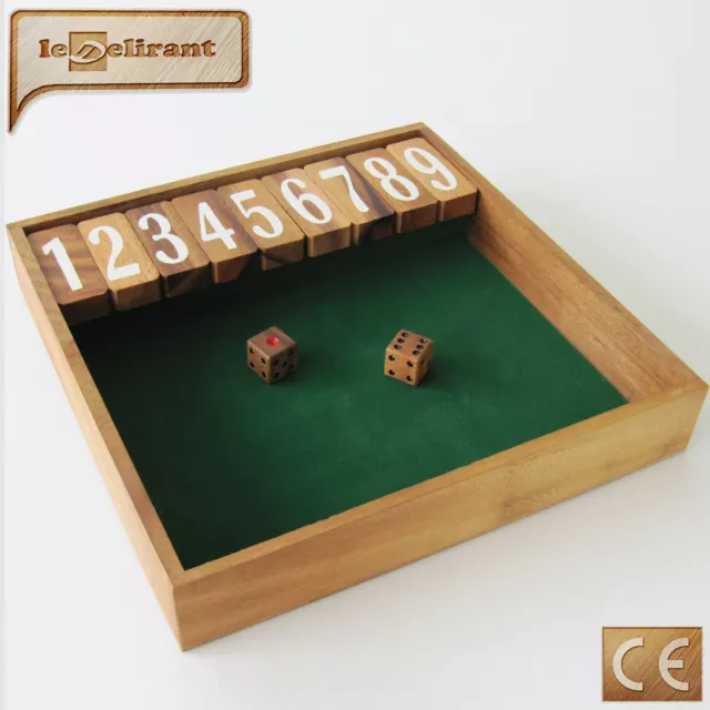 FERME LA BOITE édition JACKPOT shut the box jeu jeux de bar / société avec dés 3