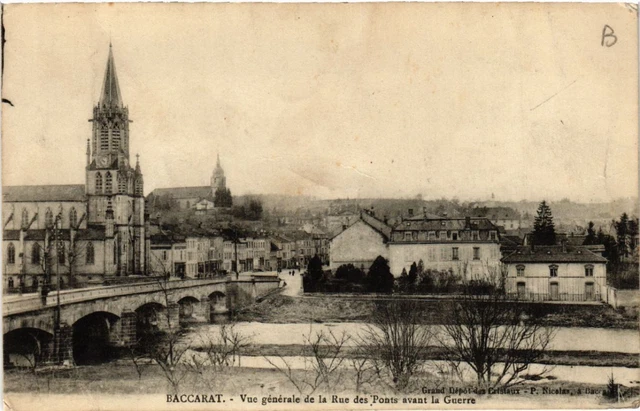 CPA AK BACCARAT - General View of the Rue des Ponts before the War (483796)