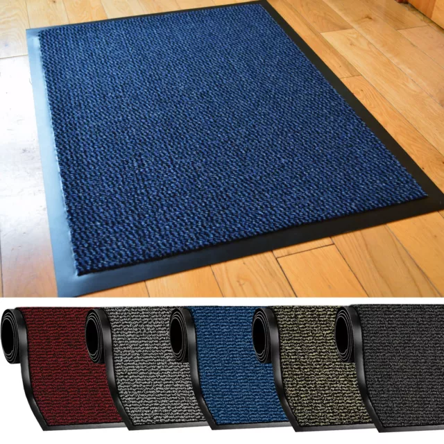 Large Barrier Door Mat Heavy Duty Non Slip Rubber Back Kitchen Hallway Floor Rug