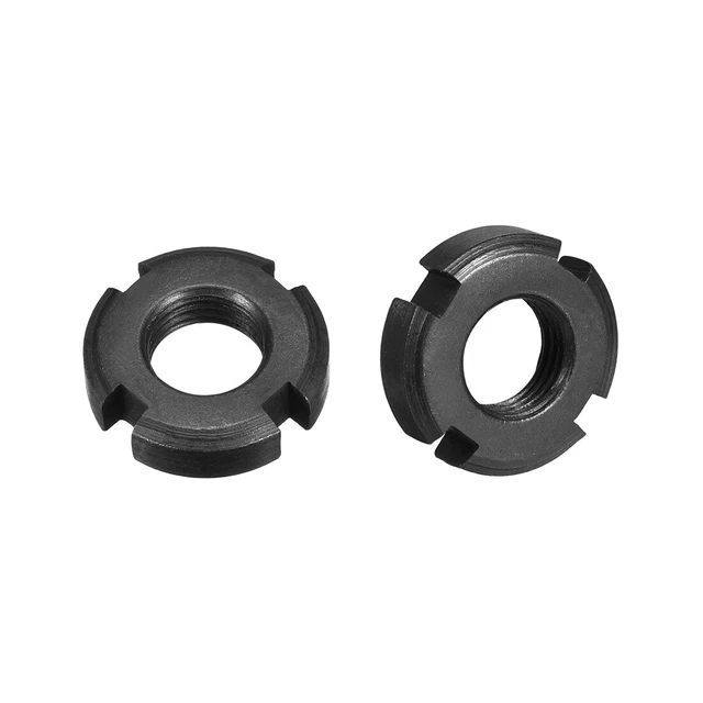 M14x1.5mm Fissaggio Quattro Fessure Scanalato Rotondo Dado, 2Pz