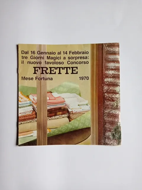 Depliant Vintage FRETTE Concorso Mese Della Fortuna 1970