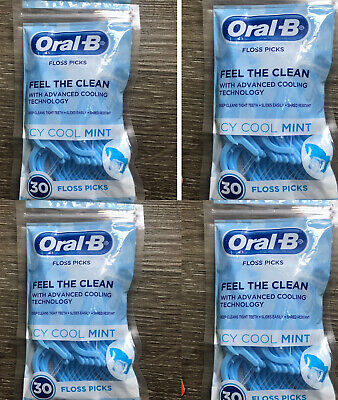 Lote de 5 selecciones de hilo dental Oral-B Feel The Clean, helado fresco como nuevo, 30 quilates cada una