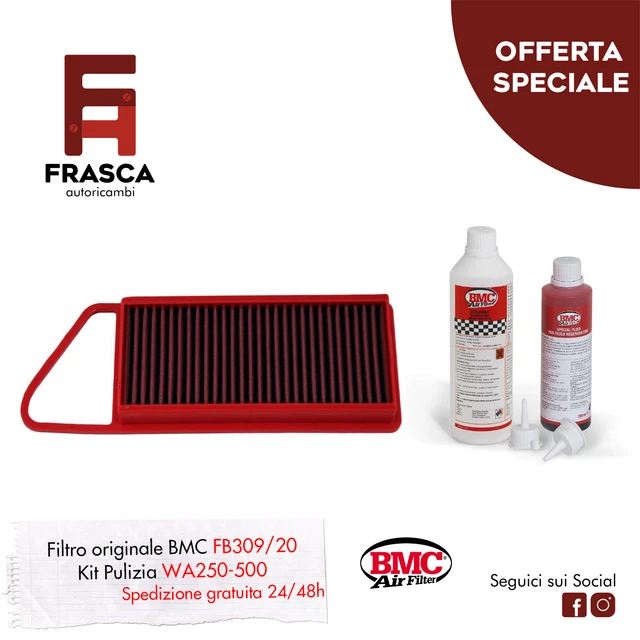 Filtro Aria Sportivo BMC Mazda 2 1.4 CD 50 KW 68 CV dal 2008 al 2015