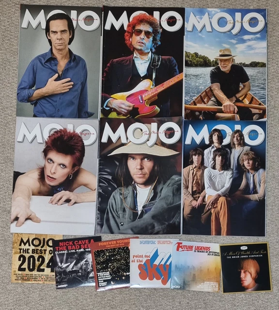 MOJO MAGAZINE 6 SUBSCRIBER ISSUES (SEPT 2024 FEB 2025) + all cds. £