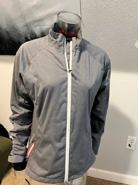 Sunice Jacket Women's SZ M Golf FlexVent Waterproof Gray Full Zip