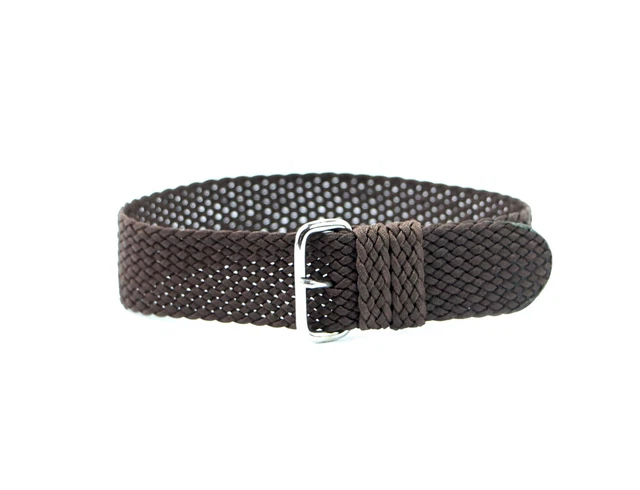 Cinturino per orologio perlon tessuto cordura nylon marrone 16mm kanvas telato