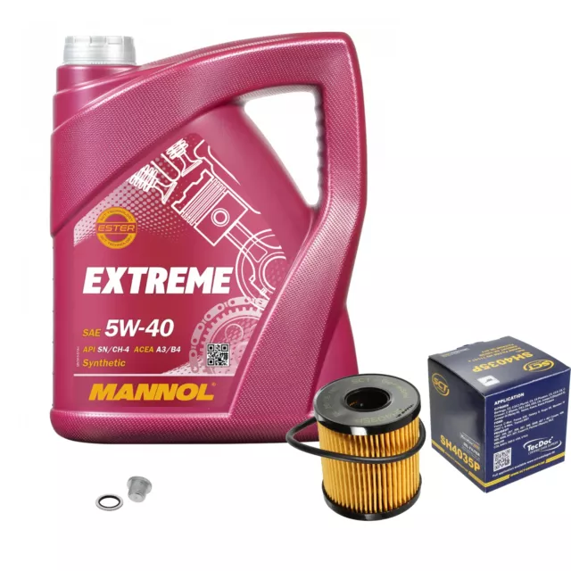 SCT Germany Ölfilter 5 L MANNOL Extreme 5W-40 für Peugeot Citroën 206 CC 1.6