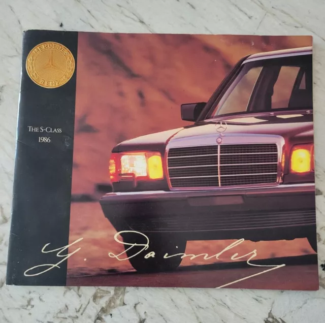 1986 MERCEDES BENZ SClass Car Brochure Catalog 560SL 560SEL 560SEC