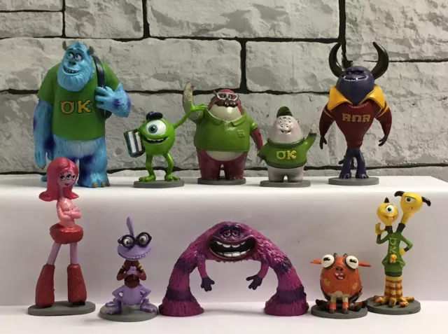 Ensemble De 10 Figurines Disney Store Pixar Monsters University Deluxe