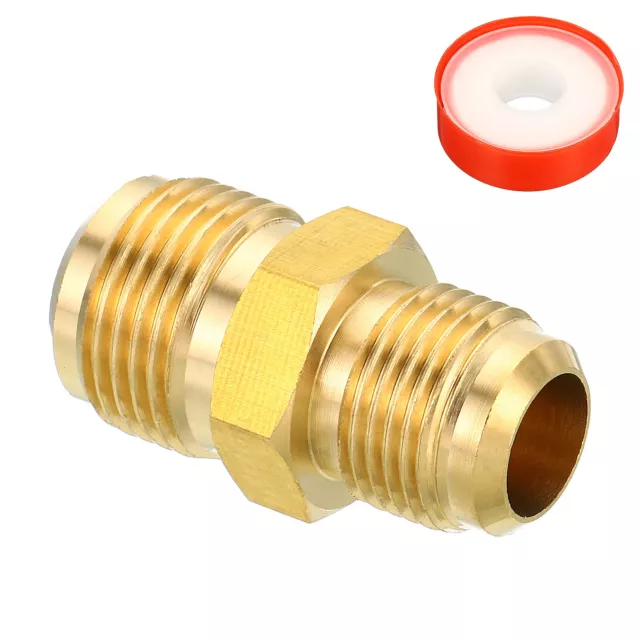 1pcs 1/2 SAE Male x 5/8 SAE Male Flare Connector Brass Pipe Fitting Adapter