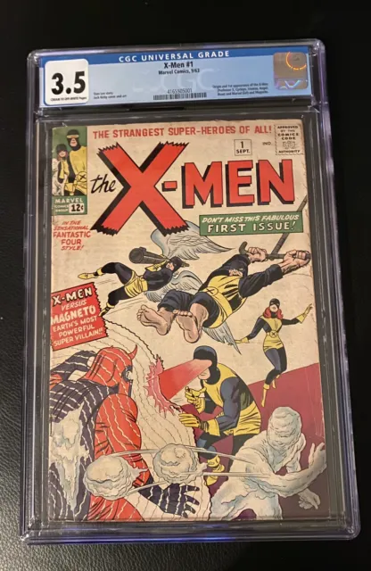 X-Men 1963 Vol.1 CGC 3.5 Very Good- Stan Lee (Writer) Jack Kirby (Artist)