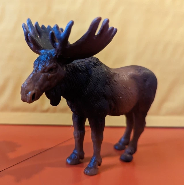 Vintage 1989 Schleich Germany 4” BULL MOOSE Toy Figurine - Exc. Cond.
