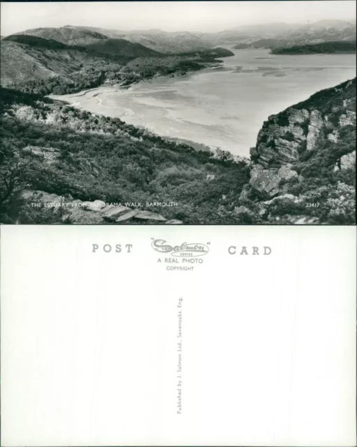 Barmouth Panorama Walk Estuary 23417 J Salmon RP Real Photo 2