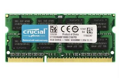 RAM Crucial 8GB DDR3L 1600 1.35v CT102464BF160B Laptop neuve