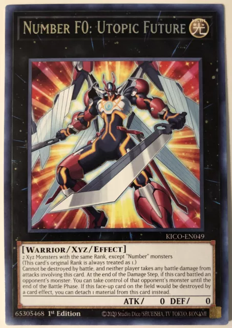 Yugioh King's Court KICO-EN049 Number F0: Utopic Future Rare NM/M
