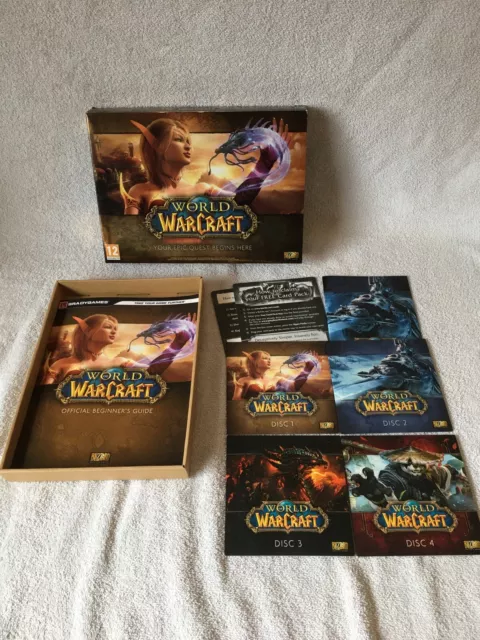 World of WarCraft Battle Chest Game For PC. 4 dIscs + beginners guide book. New