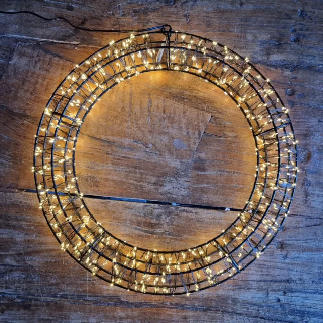LED Lichtkranz SCHWARZ 36/56cm 800/1200 Micro LEDs DIMMBAR + TIMER Weihnachten