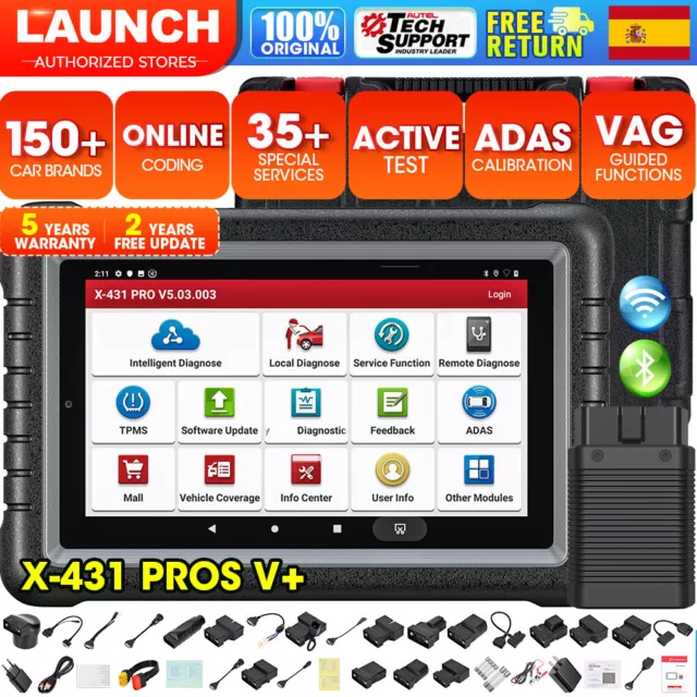 2024 LAUNCH X431 PROS V+ PRO AUTO OBD2 Diagnóstico Programación Clave Español