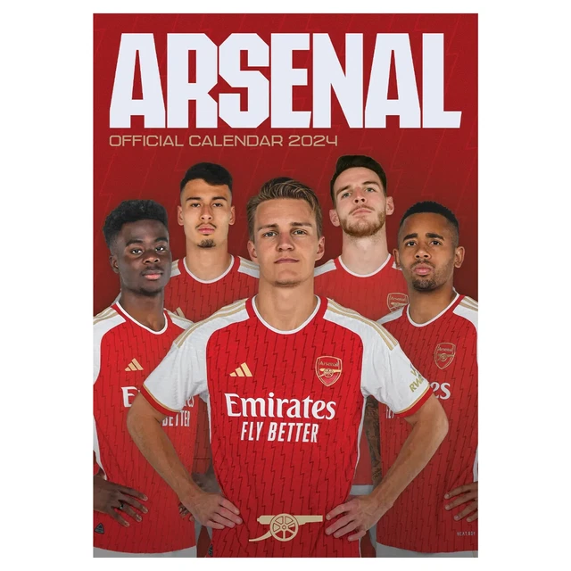 ARSENAL FC 2024 Wall Calendar 17 x 12 Inches Officially Licensed 37.27