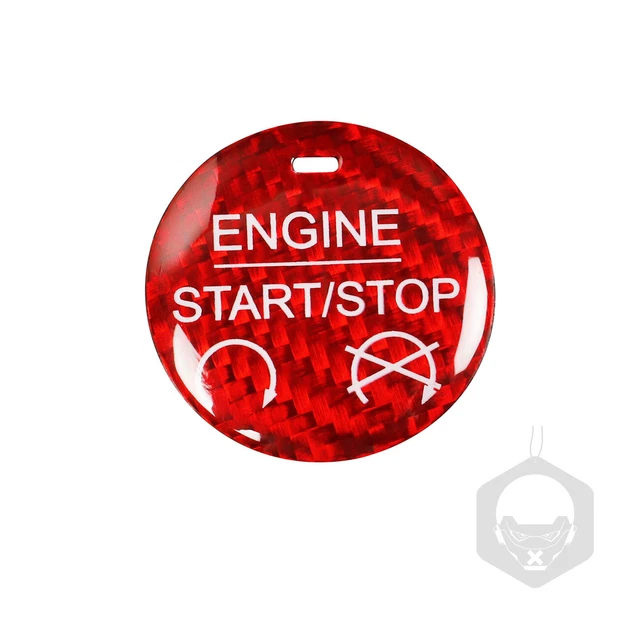 Kohlefaser Automotor Start Stop Knopf Zünd Aufkleber für Ford Mustang 2015-19 B Kohlefaser Automotor Start Stop Knopf Zünd Aufkleber für Ford Mustang 2015-19 B