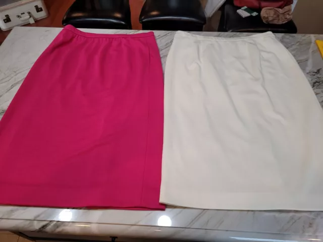 Vtg Bleyle Pink Ivory Midi Skirt Womens Size 12 Skirt Lot made in USA