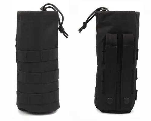 MOLLE Black Hiking Water Bottle Drink Utility Carrier Army Carry Bag Pouch Dump