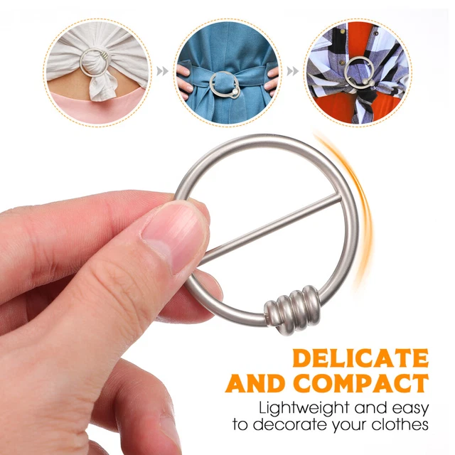 Adjustment Buckle Shirt Clip 2 Inch Clothes Accessories Scarf Ring