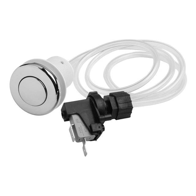 Kit Bouton-poussoir Pneumatique Autobloquant - Pour élimination Des Déchets - Finition Chrome